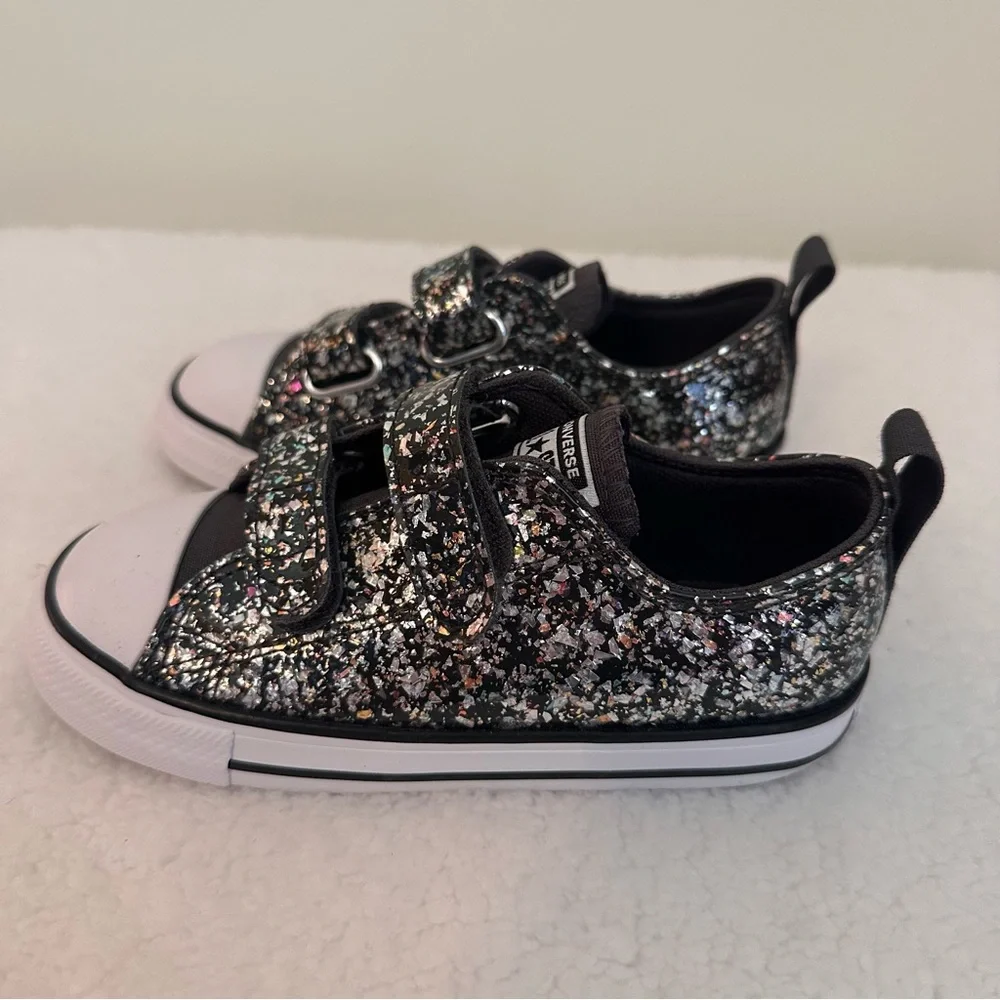 Converse Kids' Glitter Black Sneakers